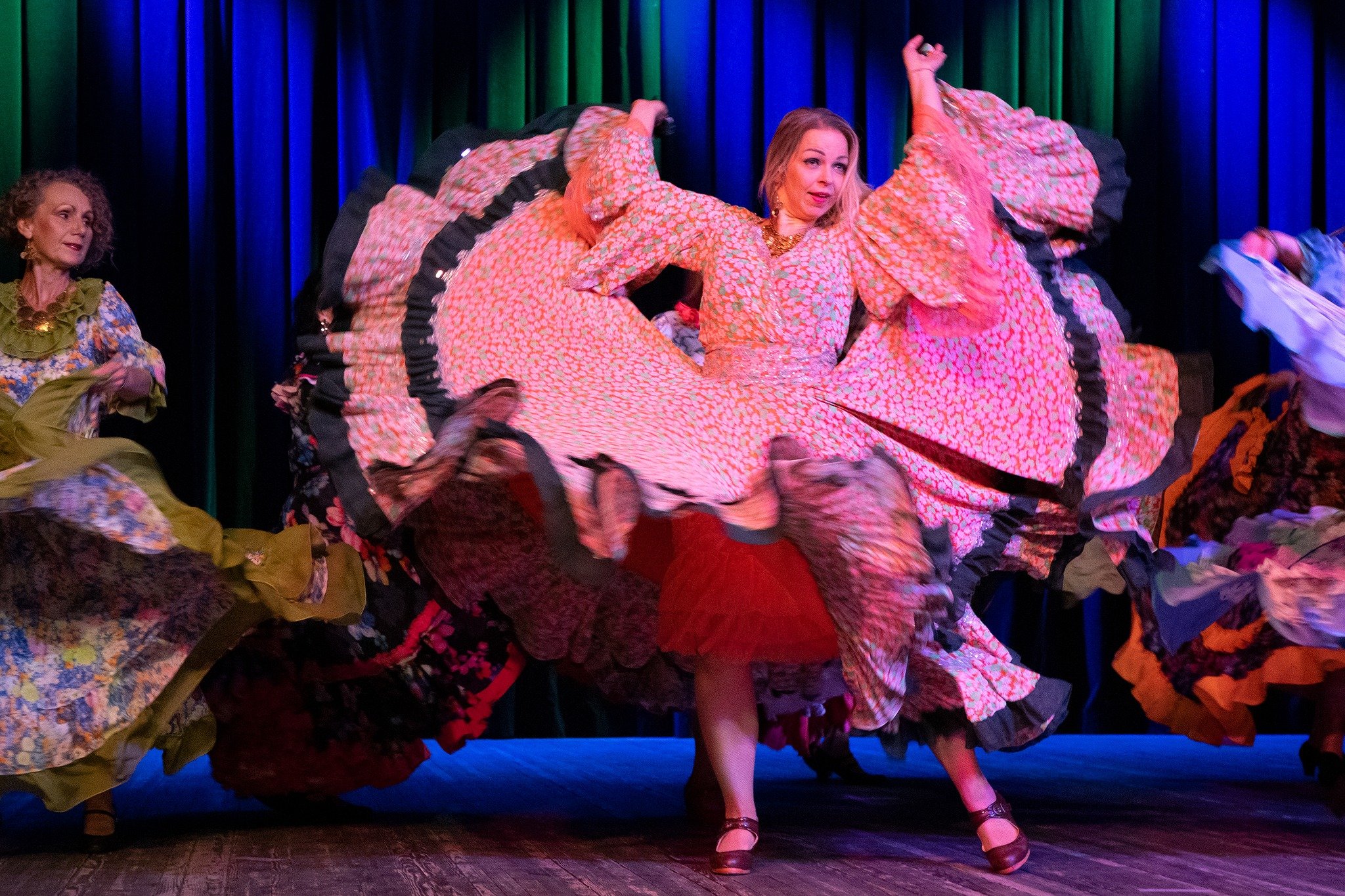 Passionate flamenco dancers performing
